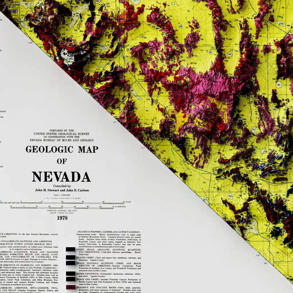 Vintage Nevada Map 1978