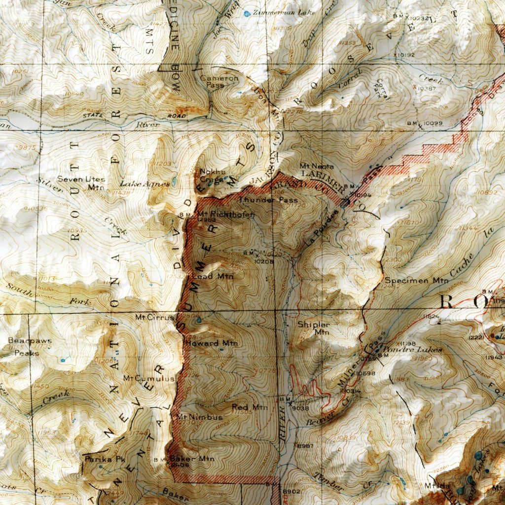 Rocky Mountain Relief Map