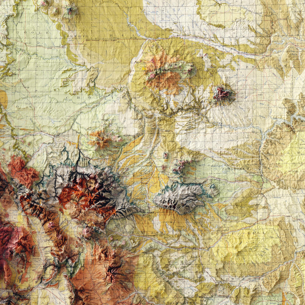 Montana Relief Map | Geoartmaps