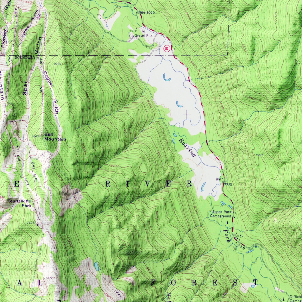 Aspen Relief Map