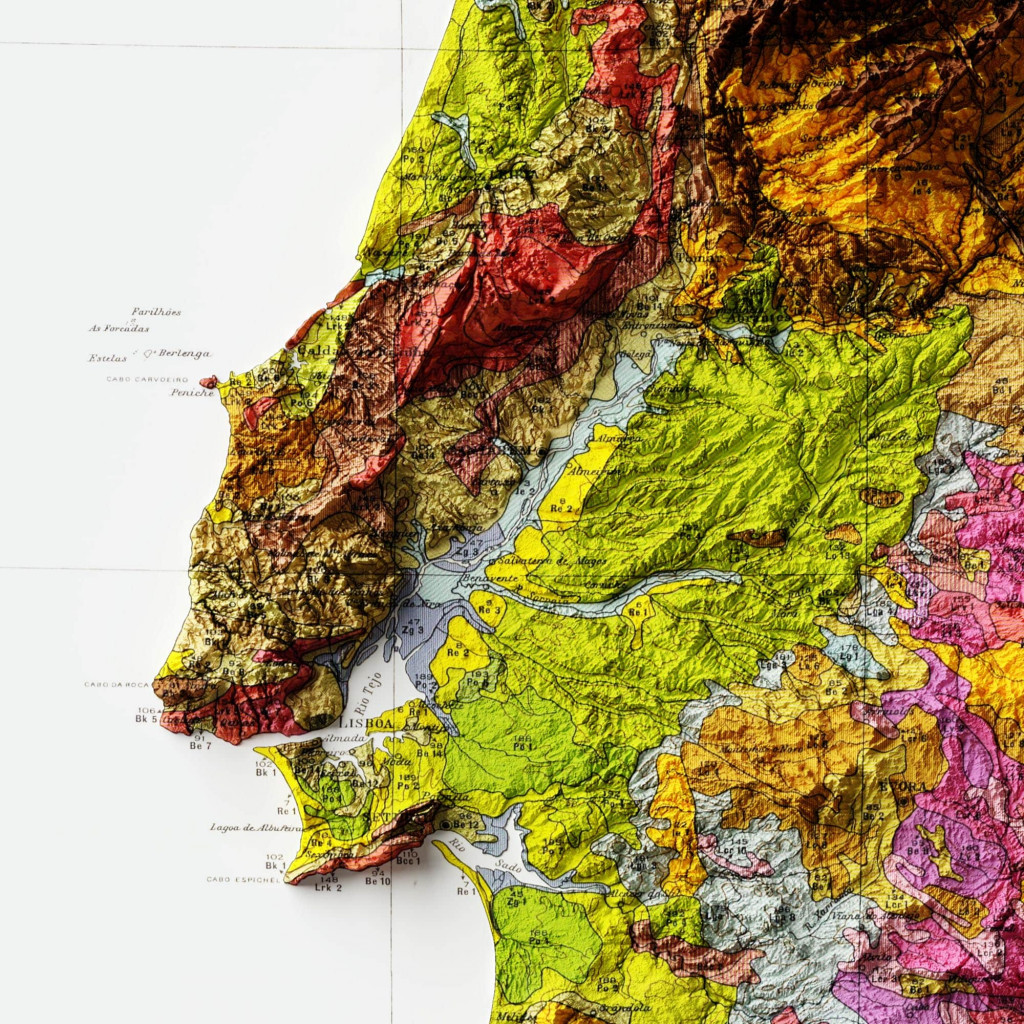 Portugal Relief Map