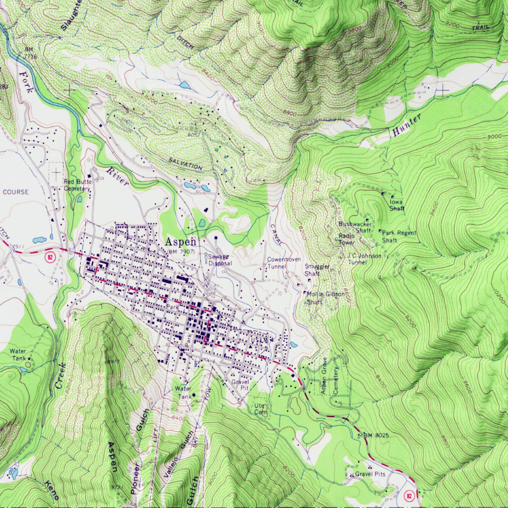 Aspen Relief Map