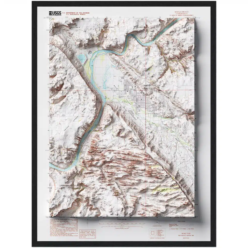 Moab Utah Map 1985