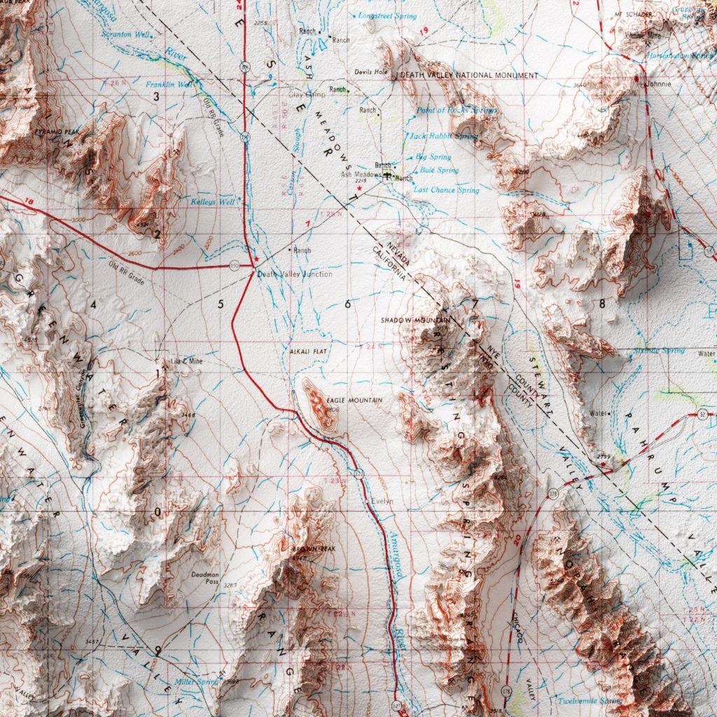 Death Valley Topographic Map