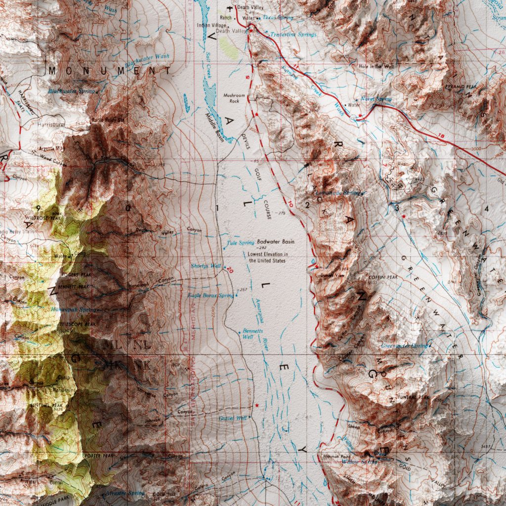 Death Valley Topographic Map