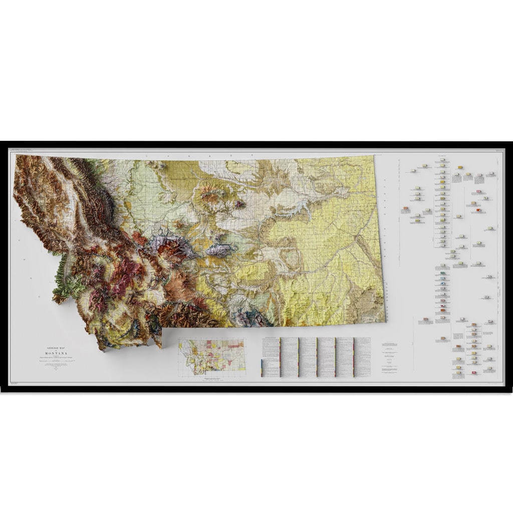 Montana Map 1955 geologic map of Montana
