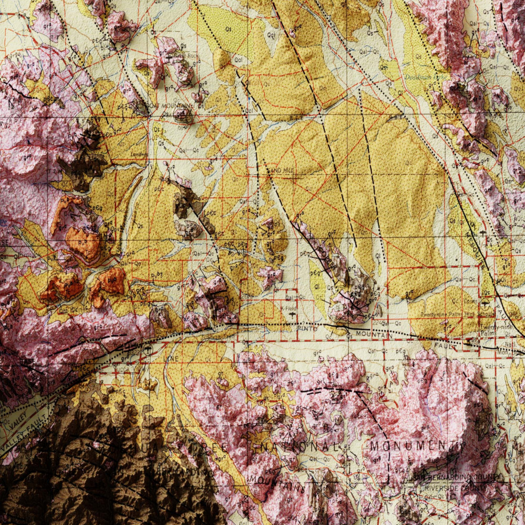 San Bernardino Relief Map
