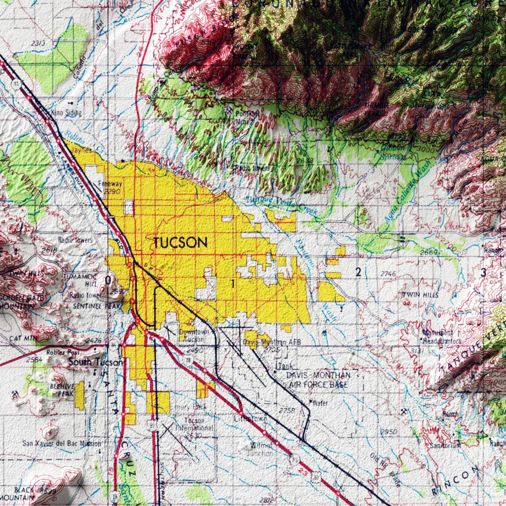 Tuscon Relief Map