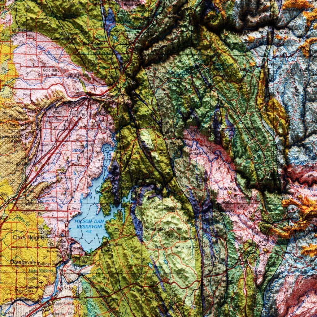 Sacramento California Map Geological