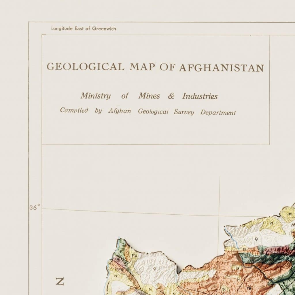 Vintage Afghanistan Map