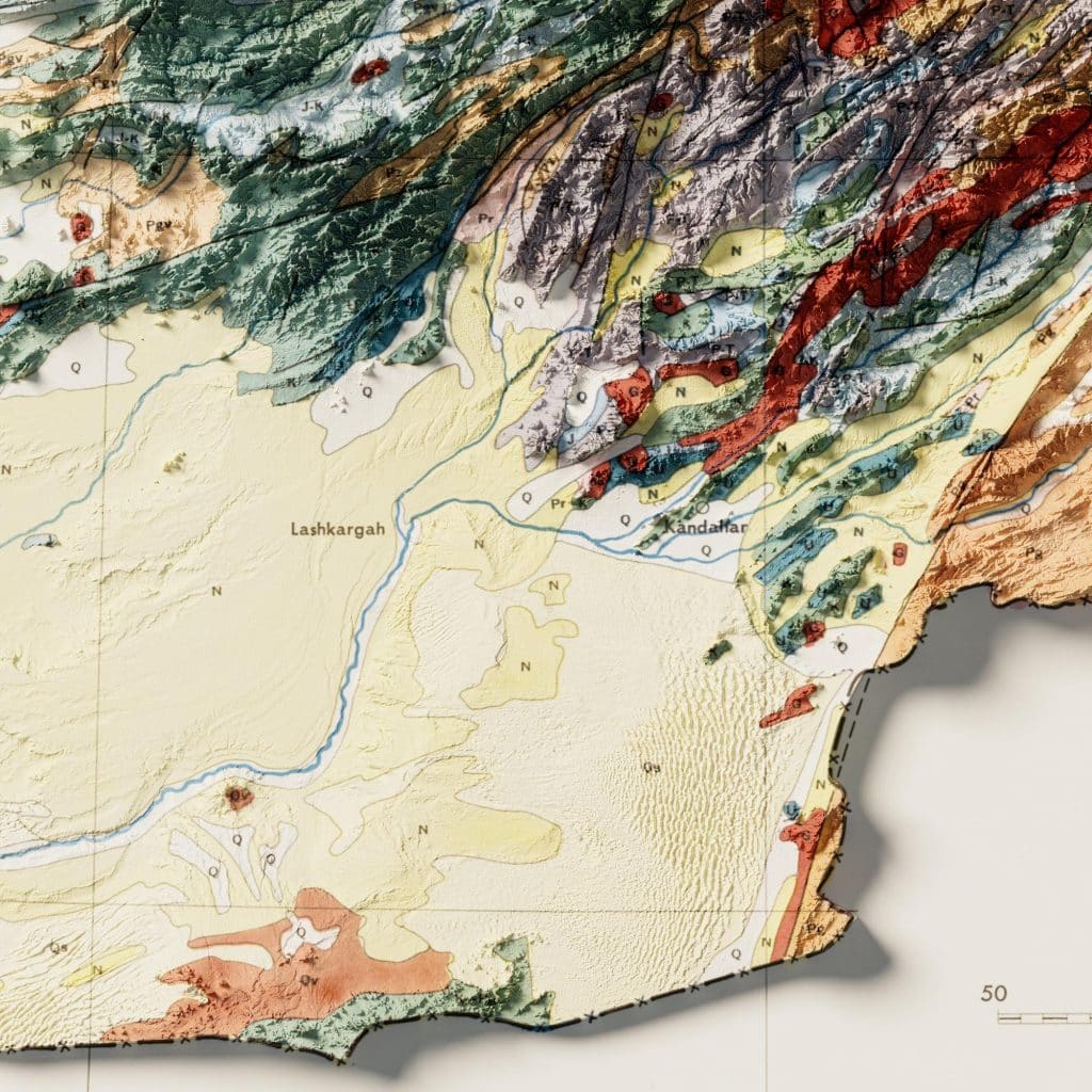Vintage Afghanistan Map