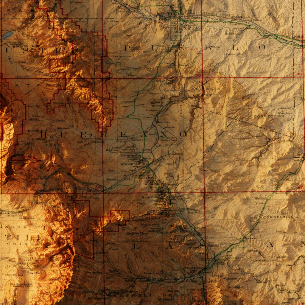 Colorado 1913 Relief Map