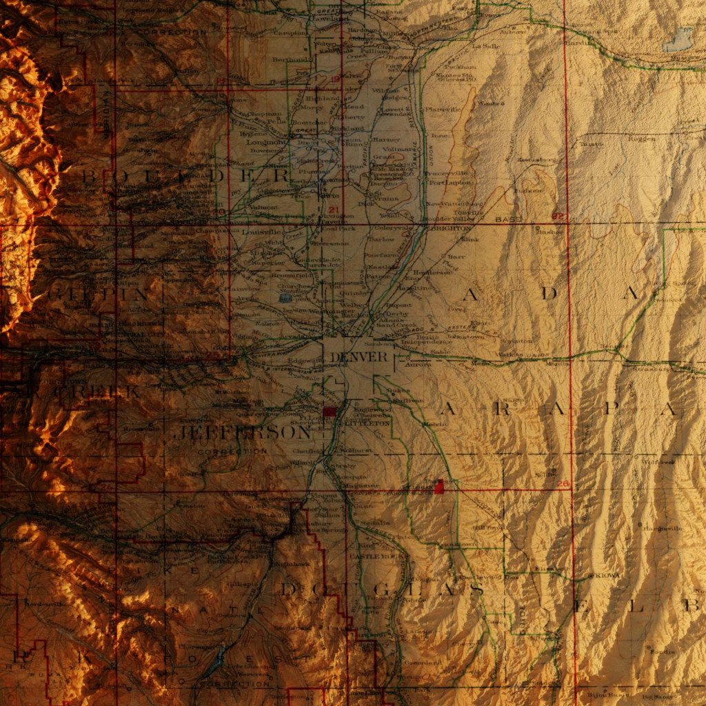 Colorado 1913 Relief Map