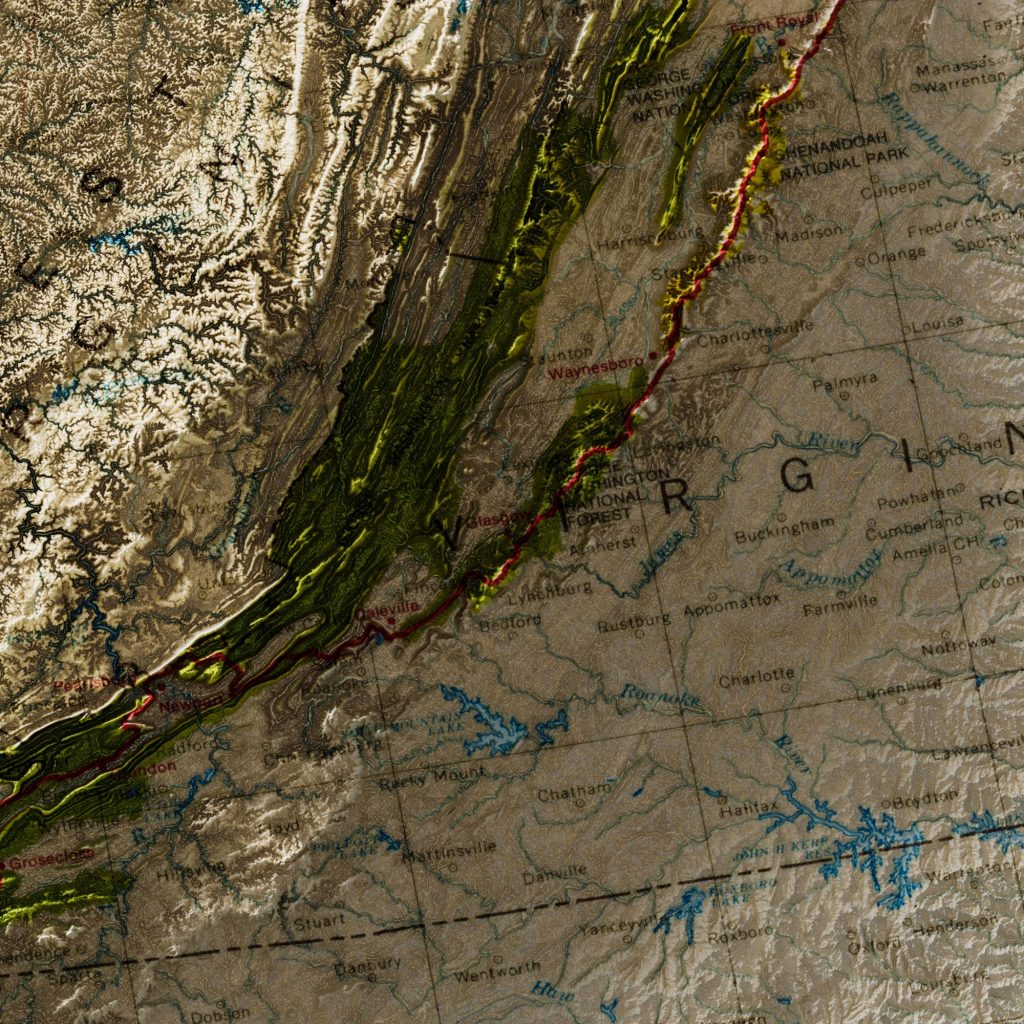 Vintage Map of Appalachian