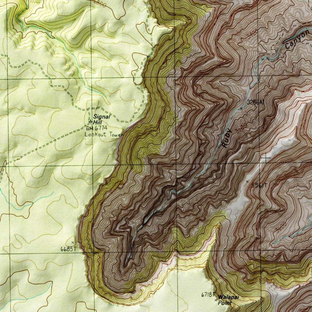 Havasupai Grand Canyon National Park Map 1988