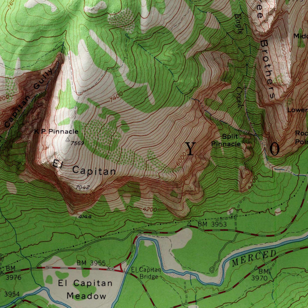 Yosemite Valley Topographic Map