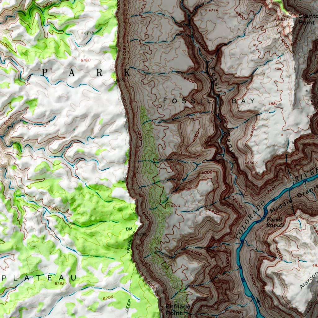 Kanab Point Grand Canyon Map