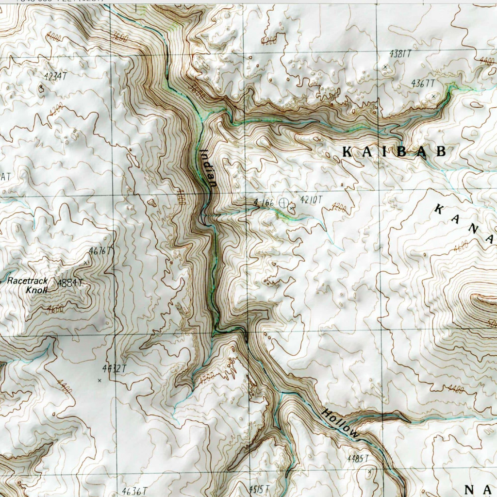 Fishtail Mesa Grand Canyon Map