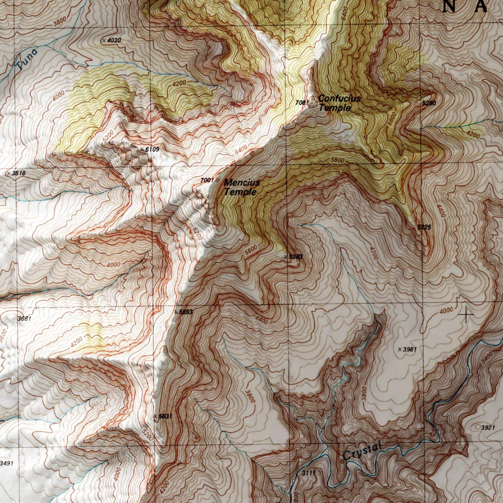 Shiva Temple - Grand Canyon National Park Map 1988