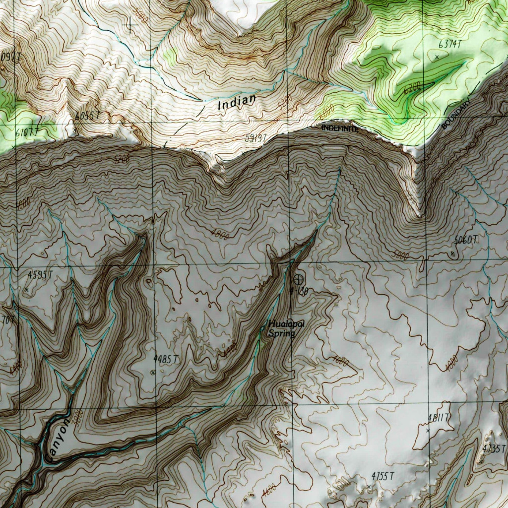Fishtail Mesa Grand Canyon Map