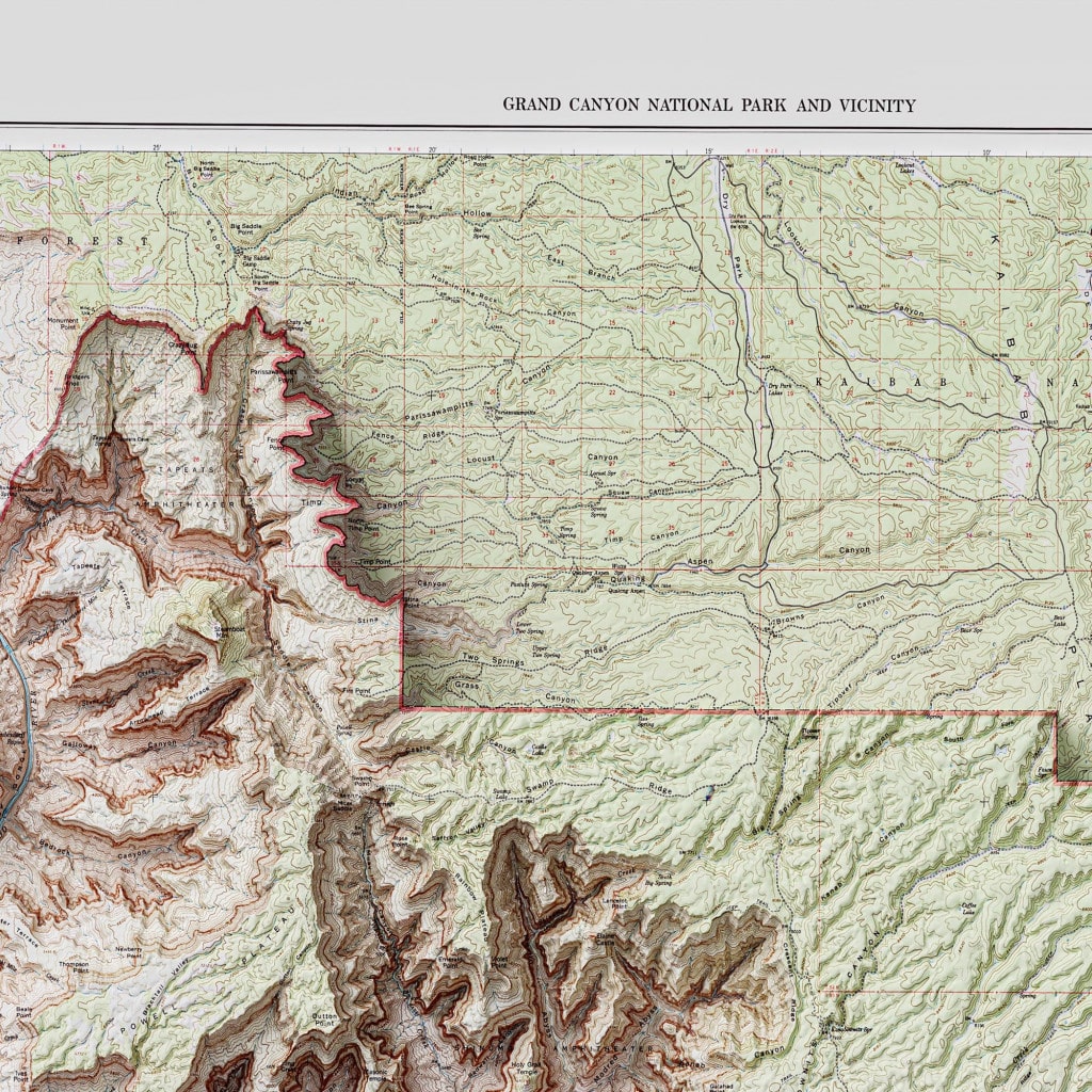 Grand Canyon Topographic Map