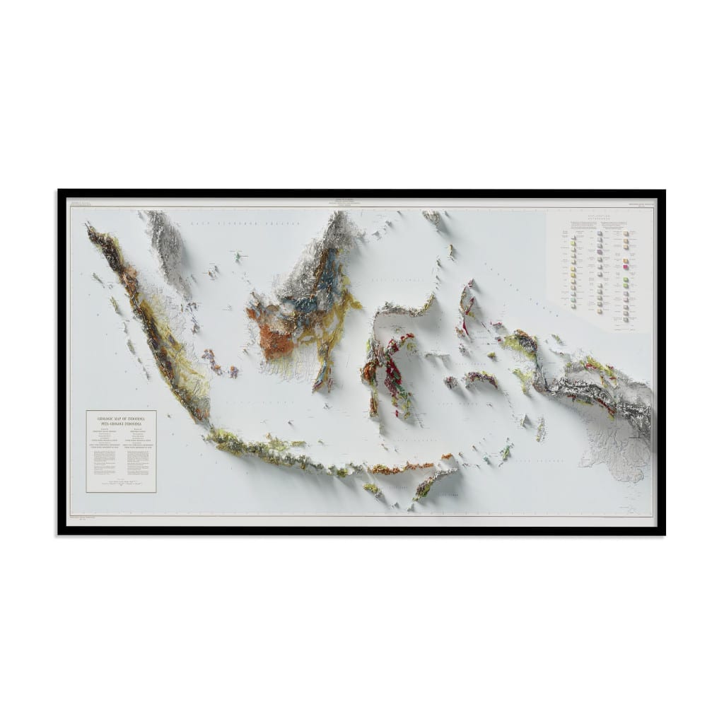 Indonesia Geological Map poster