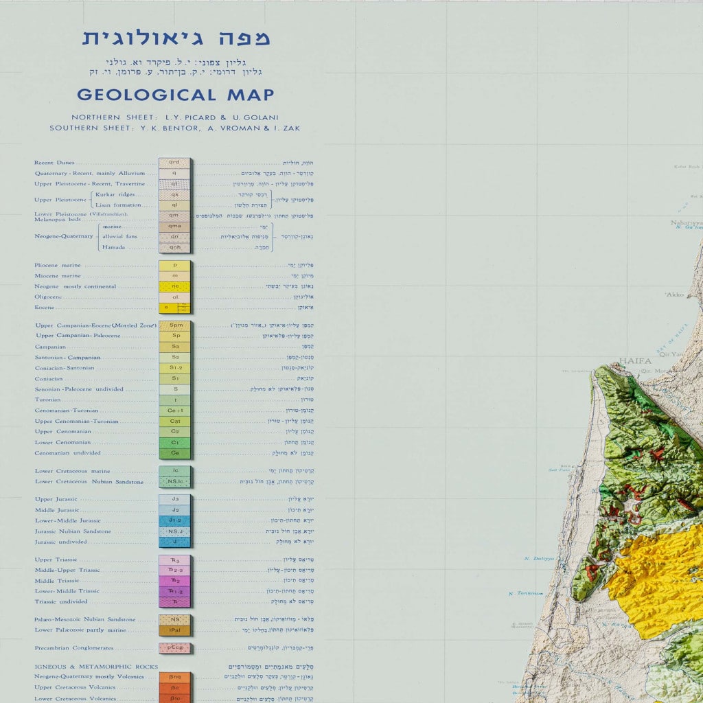 Israel Geological Map 1965 poster