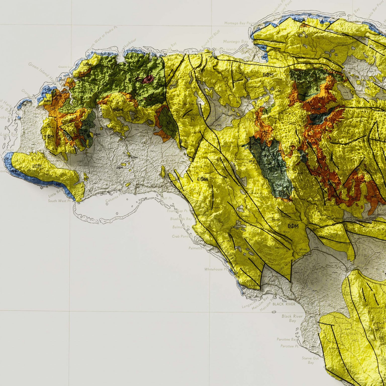 Jamaica Geological Map | 3D Relief Map Of Bali | Geoartmaps
