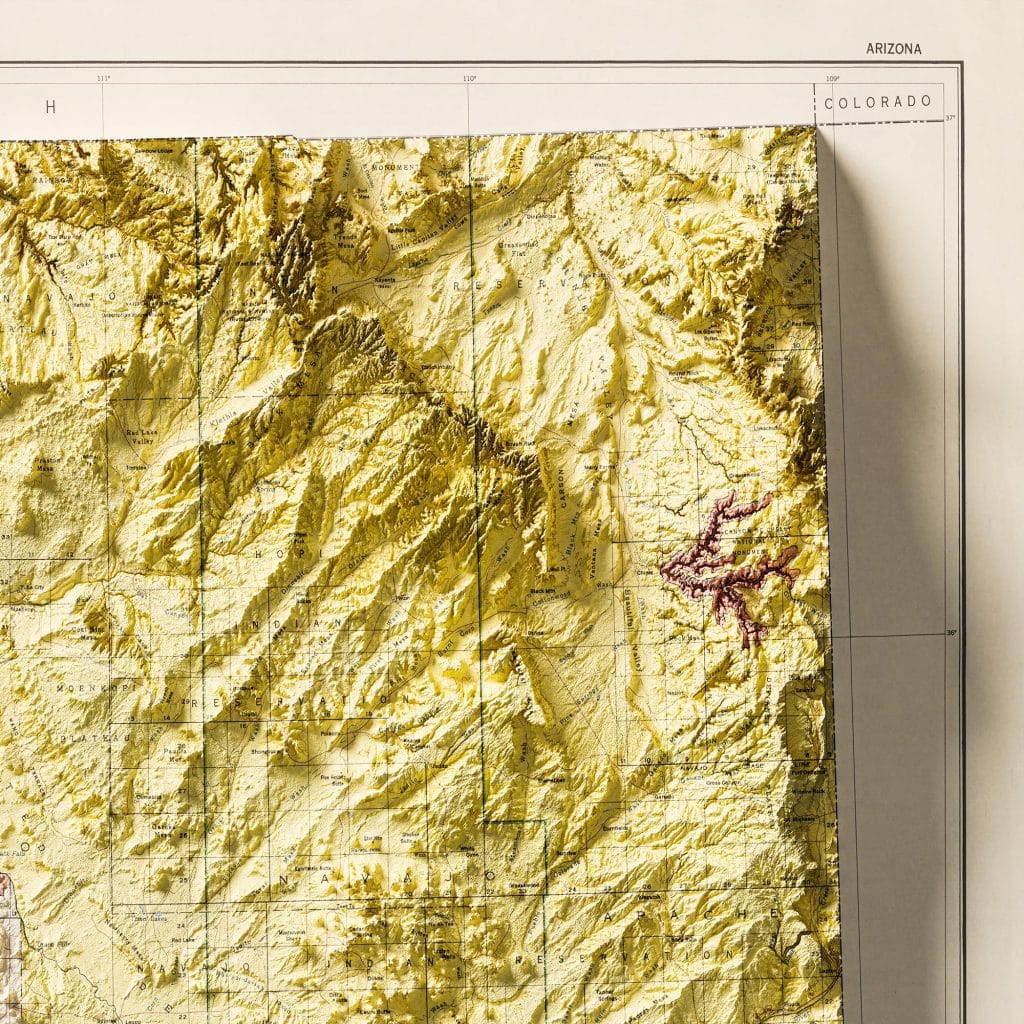 Relief Map Of Arizona