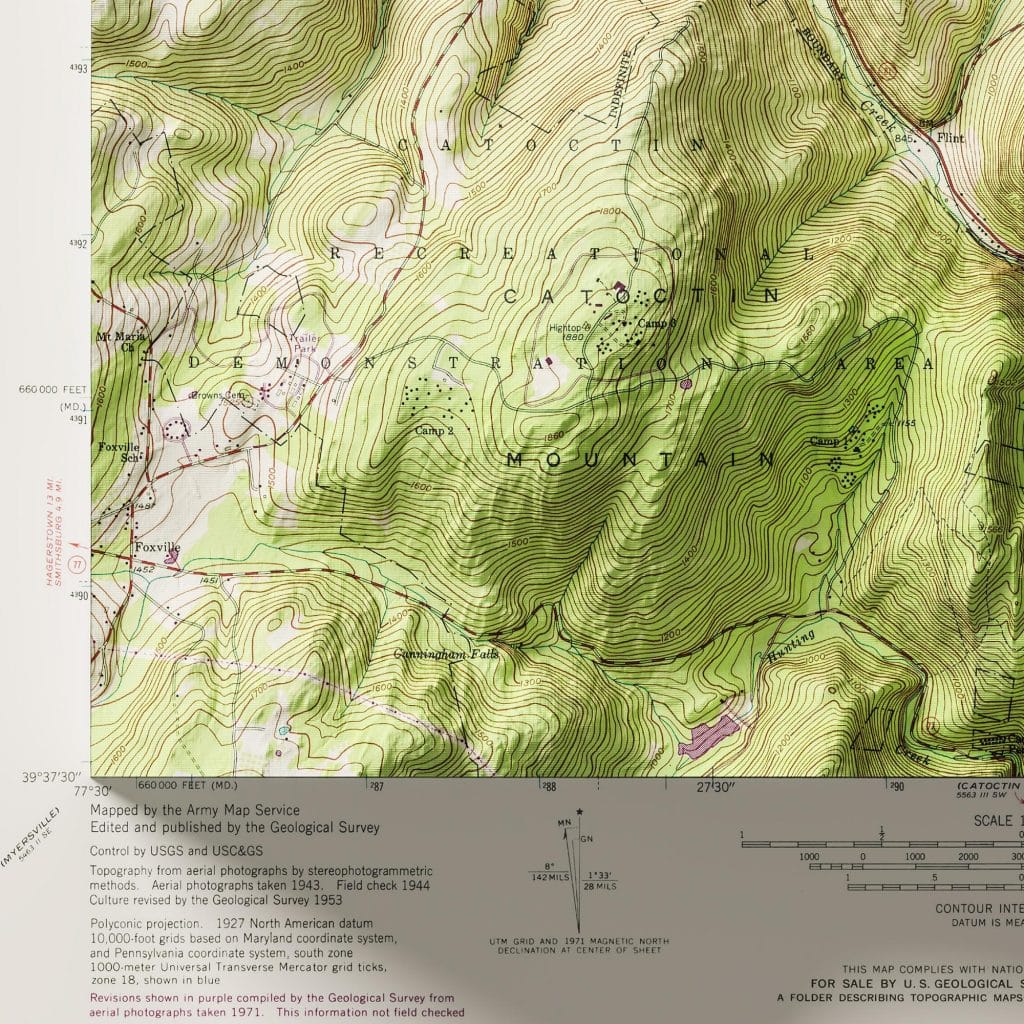 Shaded Relief Blue Ridge Map