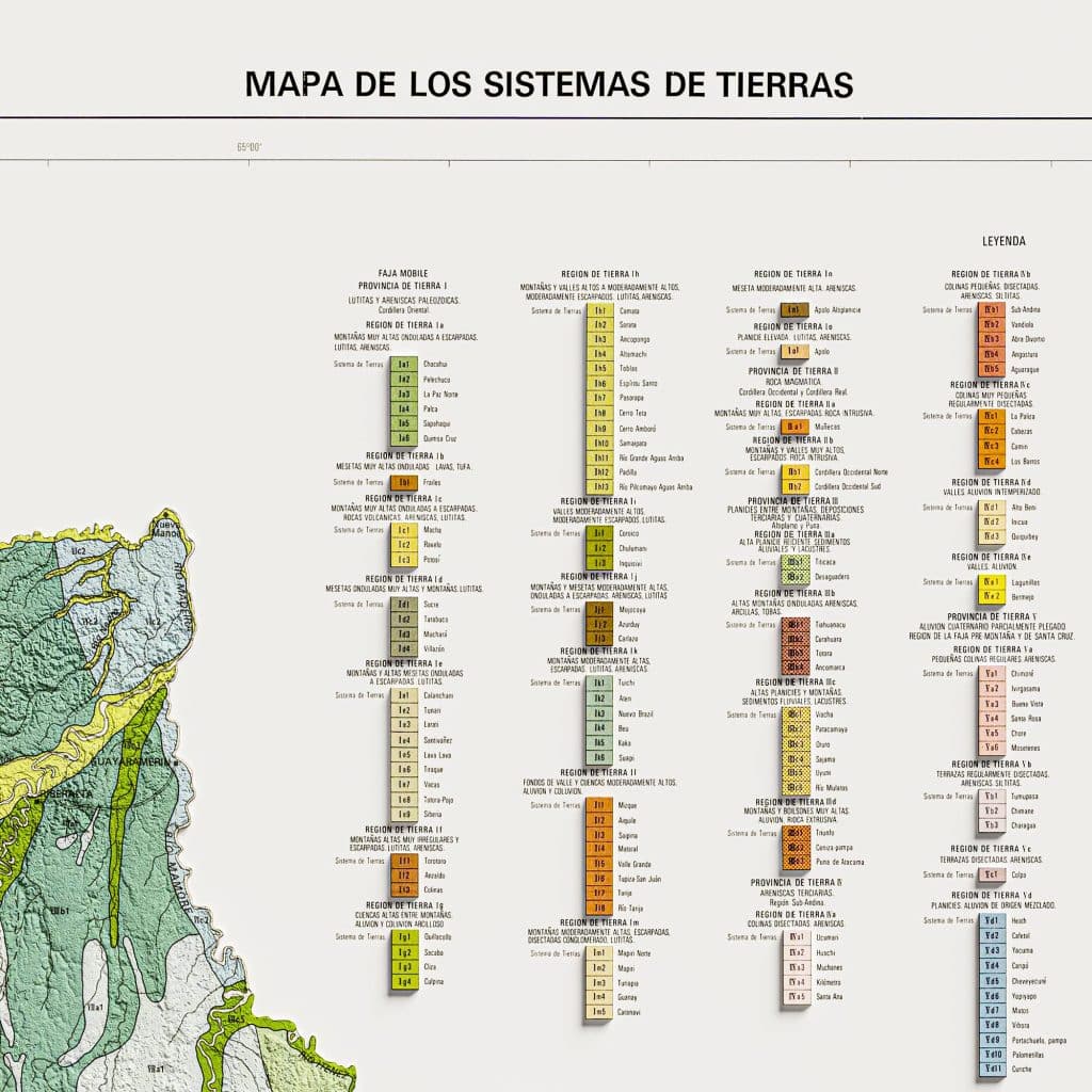 Bolivia Vintage Geologic Map 1974