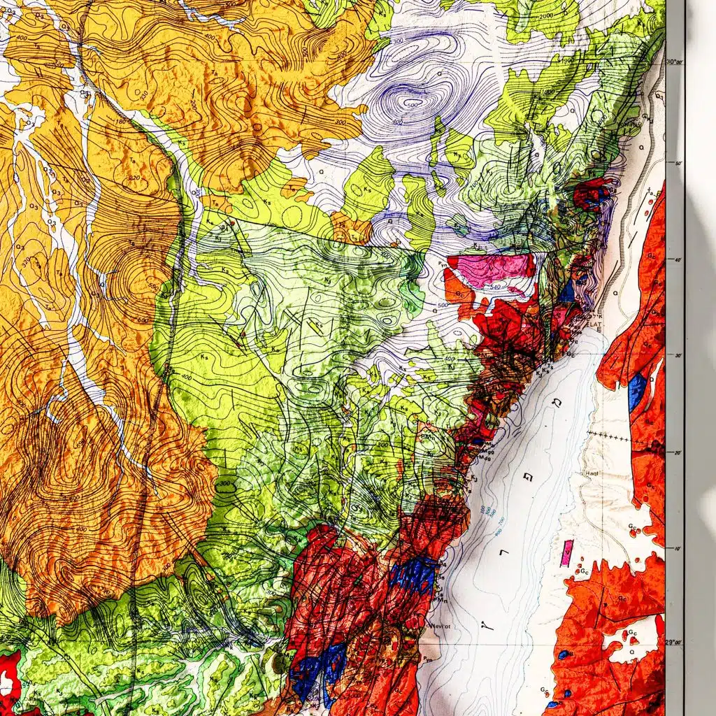 Framed Sinai Geologic Map