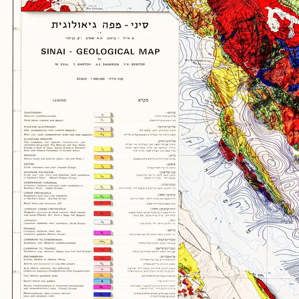 Framed Sinai Geologic Map