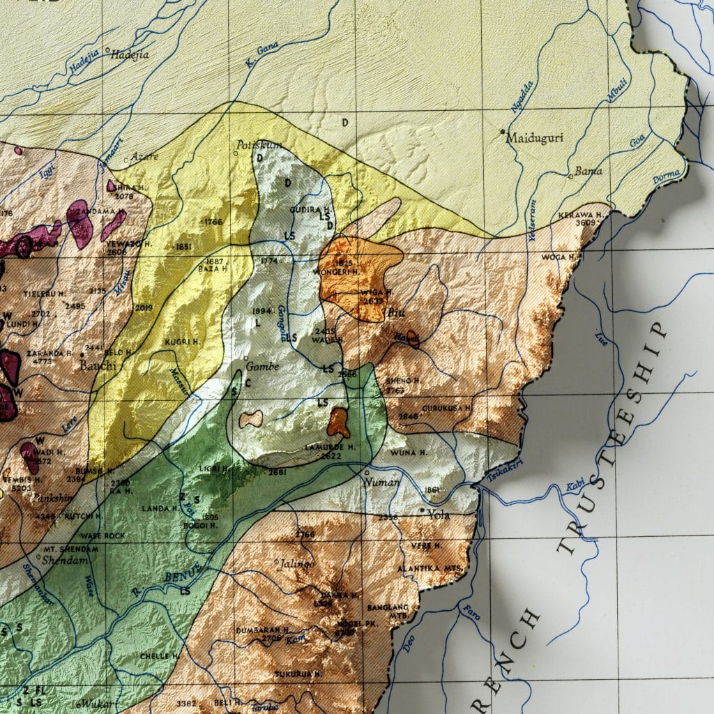 Nigeria Geologic Map Poster