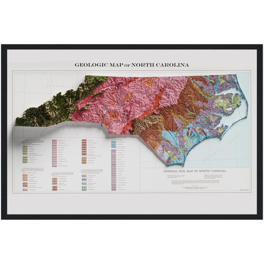 Geologic North Carolina Map