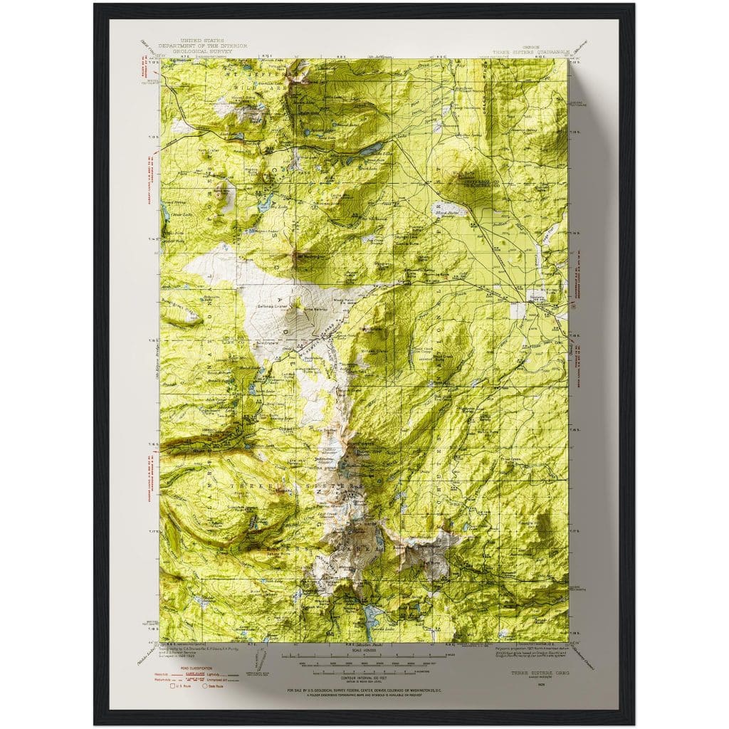 Three Sisters Mountains Map