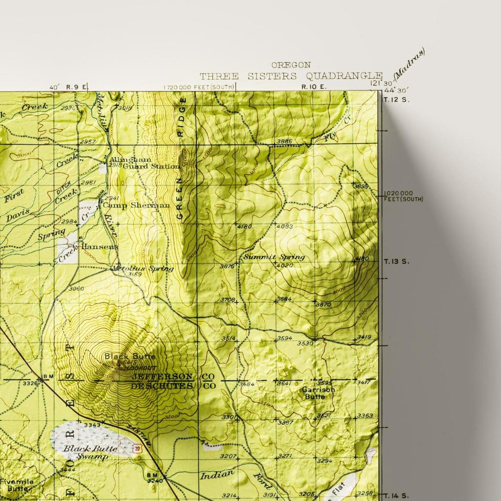 Three Sisters Oregon Topographic Map