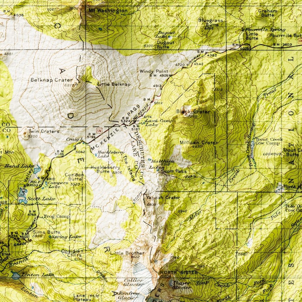 Three Sisters Oregon Topographic Map