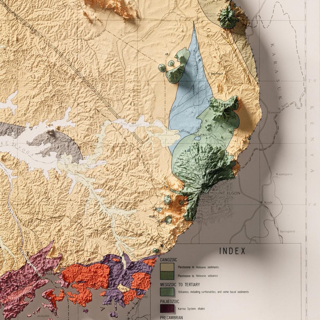 Uganda Geological Map Poster